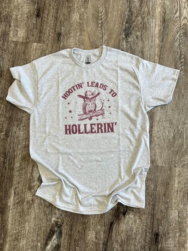 SINGLE SHIRT - Hootin Leads to Hollerin - Funny Shirt - Owl Shirt - Summer Tee Hoodie, Sweatshirt | HypeDripTees.com
