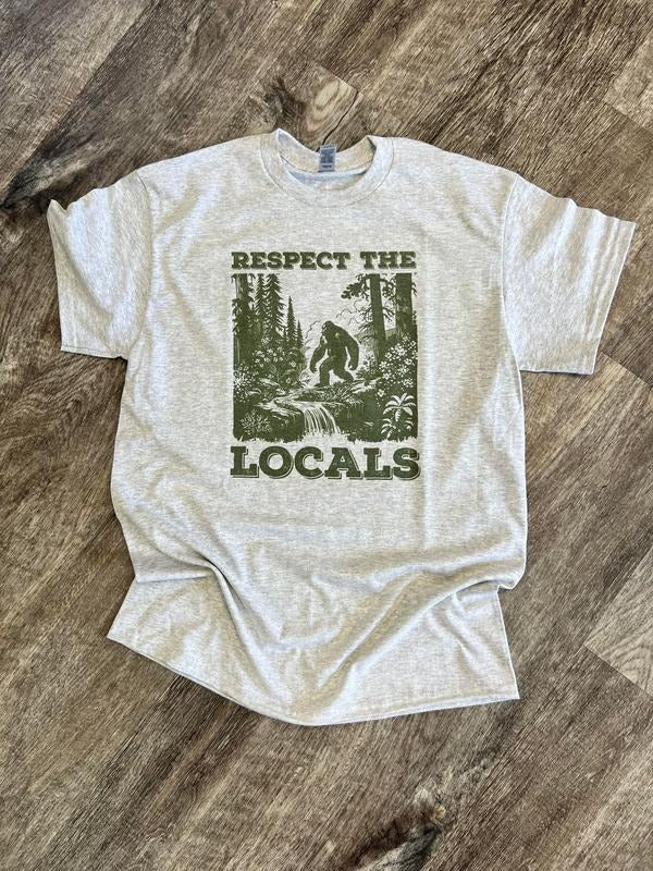 SINGLE SHIRT - RESPECT THE LOCALS - Funny Shirt - Big Foot Shirt - Summer Tee Hoodie, Sweatshirt | HypeDripTees.com