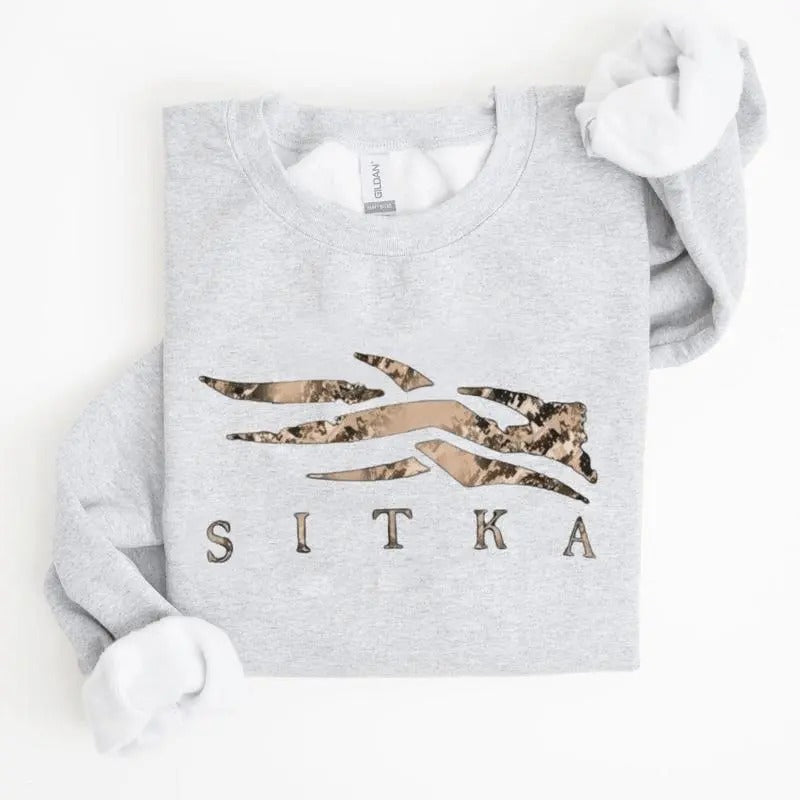 SITKA Gear Crewneck Sweatshirt T-shirt Hoodie, Unisex Cotton Fabric Collar | HypeDripTees.com