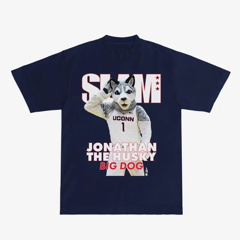 SLAM UConn Mascot Cover Tee - Classic Gildan 5000 T-Shirt Hoodie, Sweatshirt | HypeDripTees.com