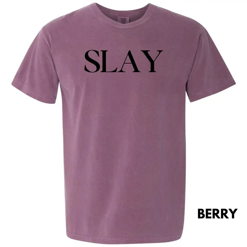 SLAY Bold Letter Comfort Colors T-Shirt 'NLB' Hoodie, Sweatshirt | HypeDripTees.com