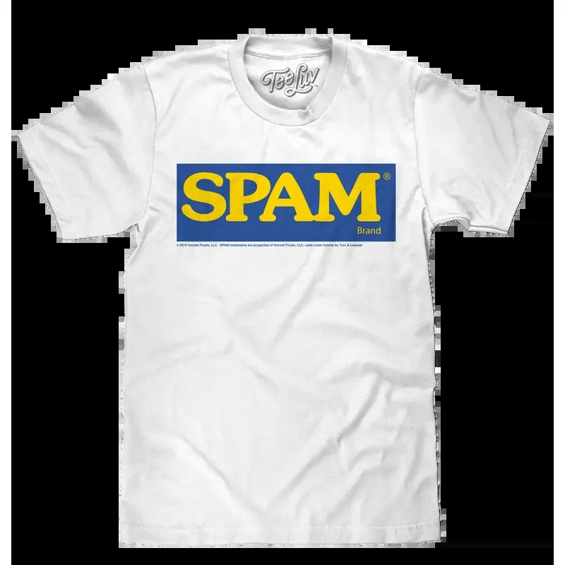 SPAM Logo T-Shirt - White Hoodie, Sweatshirt | HypeDripTees.com
