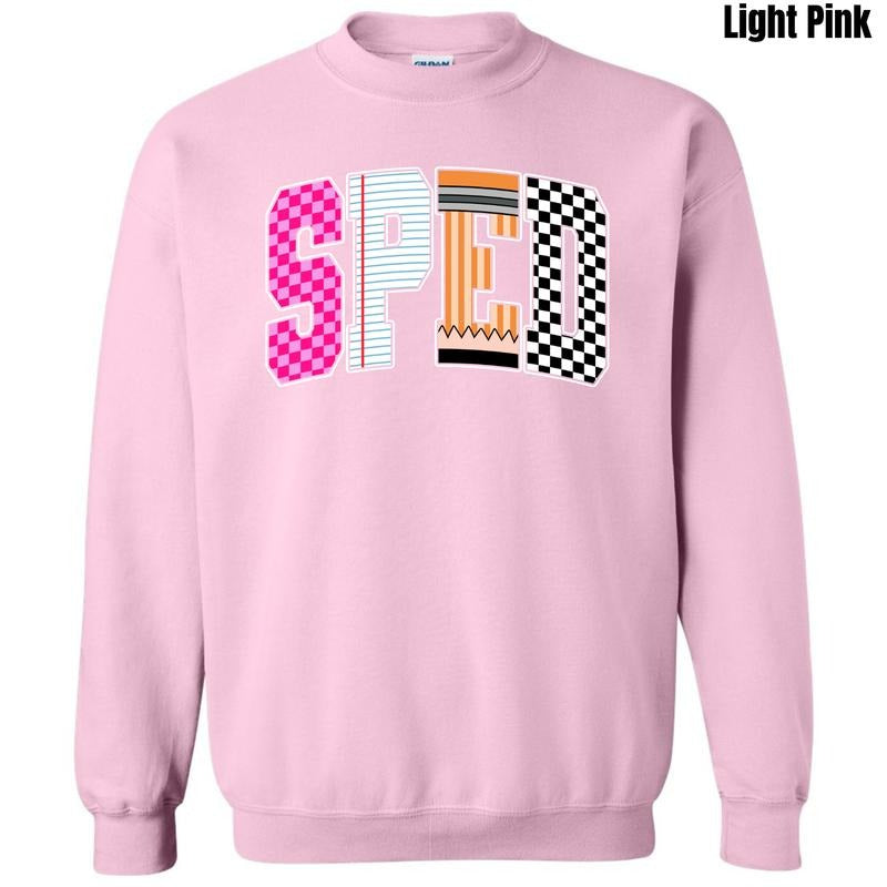 SPED Multi Checker Sweatshirt 'NLB' T-Shirts, Hoodie | HypeDripTees.com