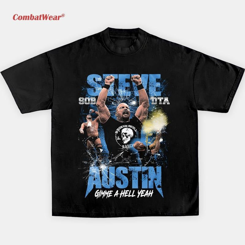 STEVE AUSTIN ERA TEE, Wrestling Tee, Wrestling Graphic Tee, 2025 Wrestler Shirt, Sports Shirt, Vintage Wresting Shirt,...