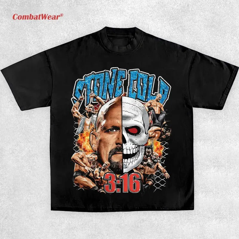 STONE COLD 3:16 TEE, Wrestling Tee, Wrestling Graphic Tee, Wrestler Shirt, Sports Shirt, Vintage Wresting Shirt,...