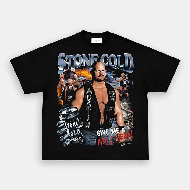 STONE COLD V4 TEE, Wrestling Graphic Tee, Sports T-shirt, Athlete Shirt, Wrestling Gift, Fitness Tee Crewneck Clothing...