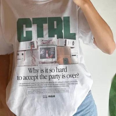 SZA-Ctrl Print Short Sleeve T-Shirt, Gift For Her, Gift For Him Hoodie, Sweatshirt | HypeDripTees.com