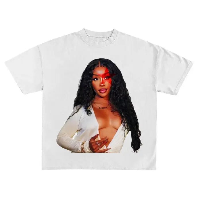 SZA Red Star Tee, Gift Shirt Classic Cotton Top Hoodie, Sweatshirt | HypeDripTees.com