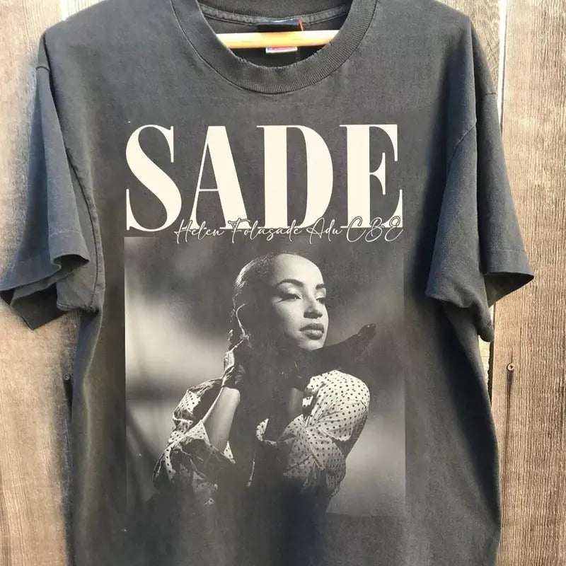 Sade Shirt Sade Black Short Sleeve S 5XL VN3621 Tropical Cotton Menswear T-Shirts, Hoodie, Sweatshirt