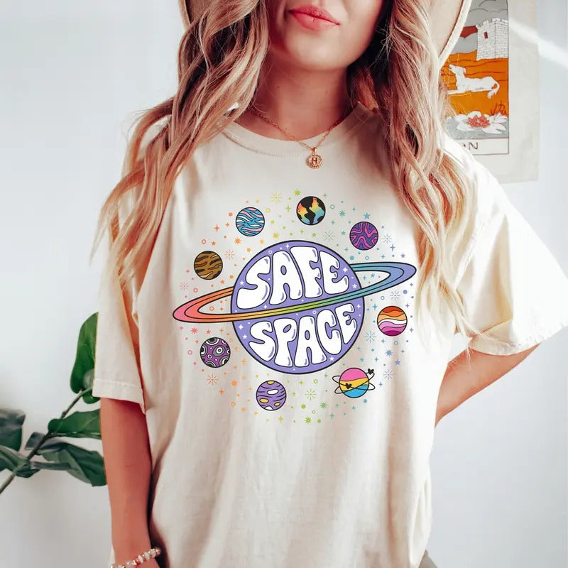 Safe Space T-Shirt, LGBTQ Friendly T-Shirt, Pride Shirt, Proud Ally T-Shirt, Pride Month T-Shirt Hoodie, Sweatshirt