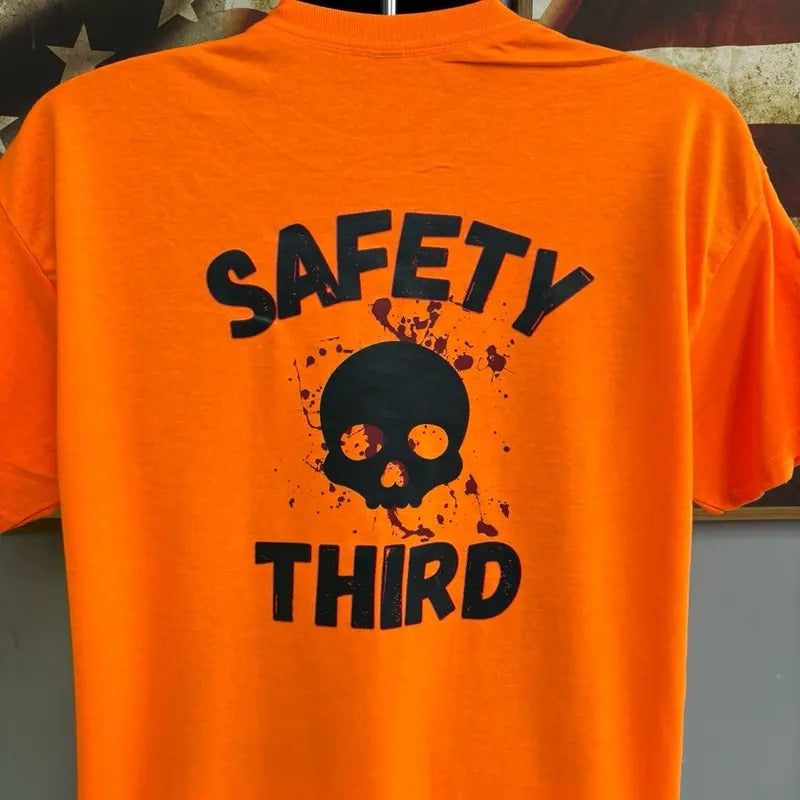 Safety Third Work T-Shirt for Men - Unisex - Cotton Hoodie, Sweatshirt | HypeDripTees.com