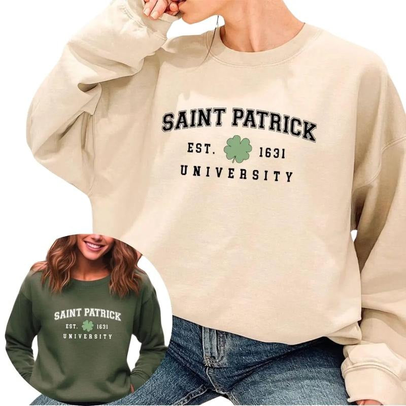 Saint Patrick University Sweatshirt, Saint Patrick's Day T-Shirts, Hoodie | HypeDripTees.com