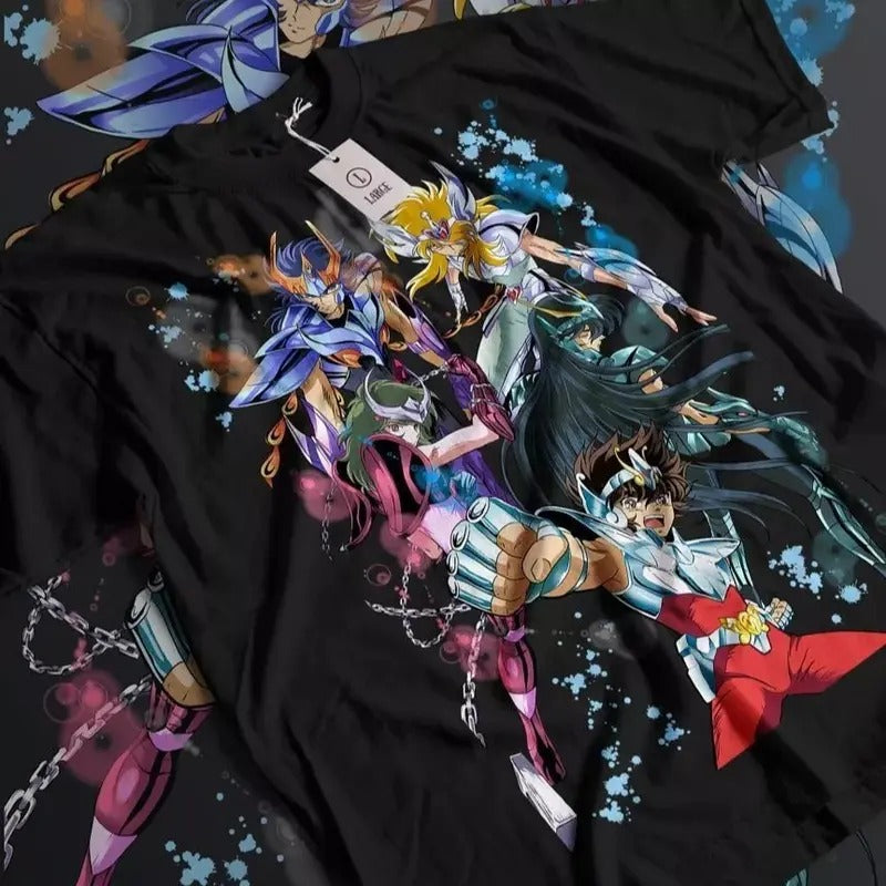 Saint Seiya T-shirt knights Of the Zodiac Hyoga Ikki Anime Shun Unisex Shirt All Size Hoodie, Sweatshirt | HypeDripTees.com
