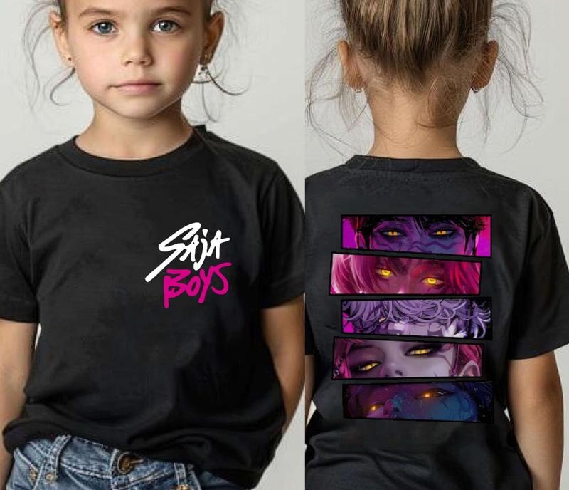 Saja Boys 2 Slide Shirt, Saja Boys Boy Band Shirt, Kpop Demon Inspired Movie Shirt, Demon Hunters Merch, Kpop Shirt, Boy...