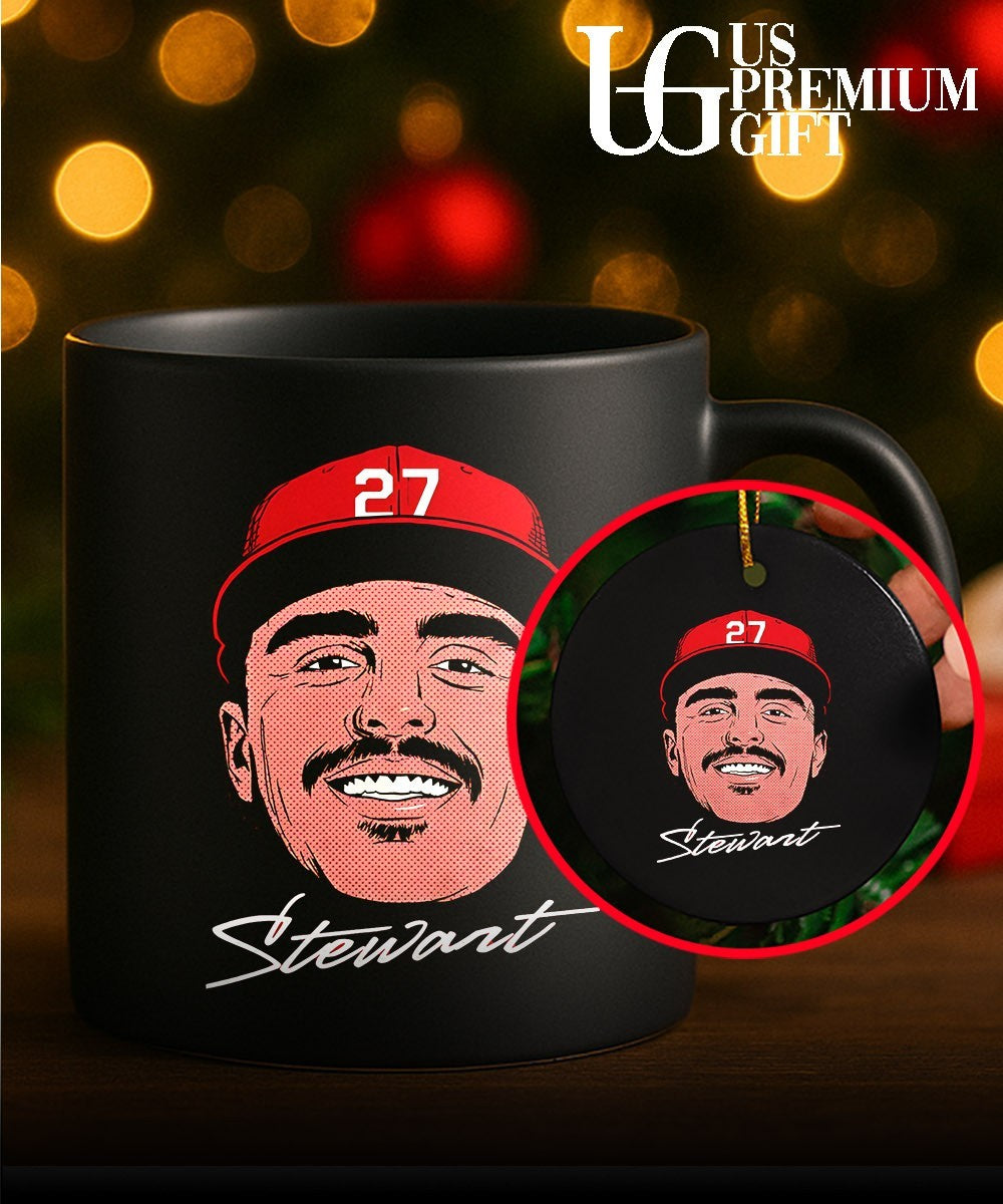 Sal Stewart beard Cincinnati Reds baseball big head signature shirt