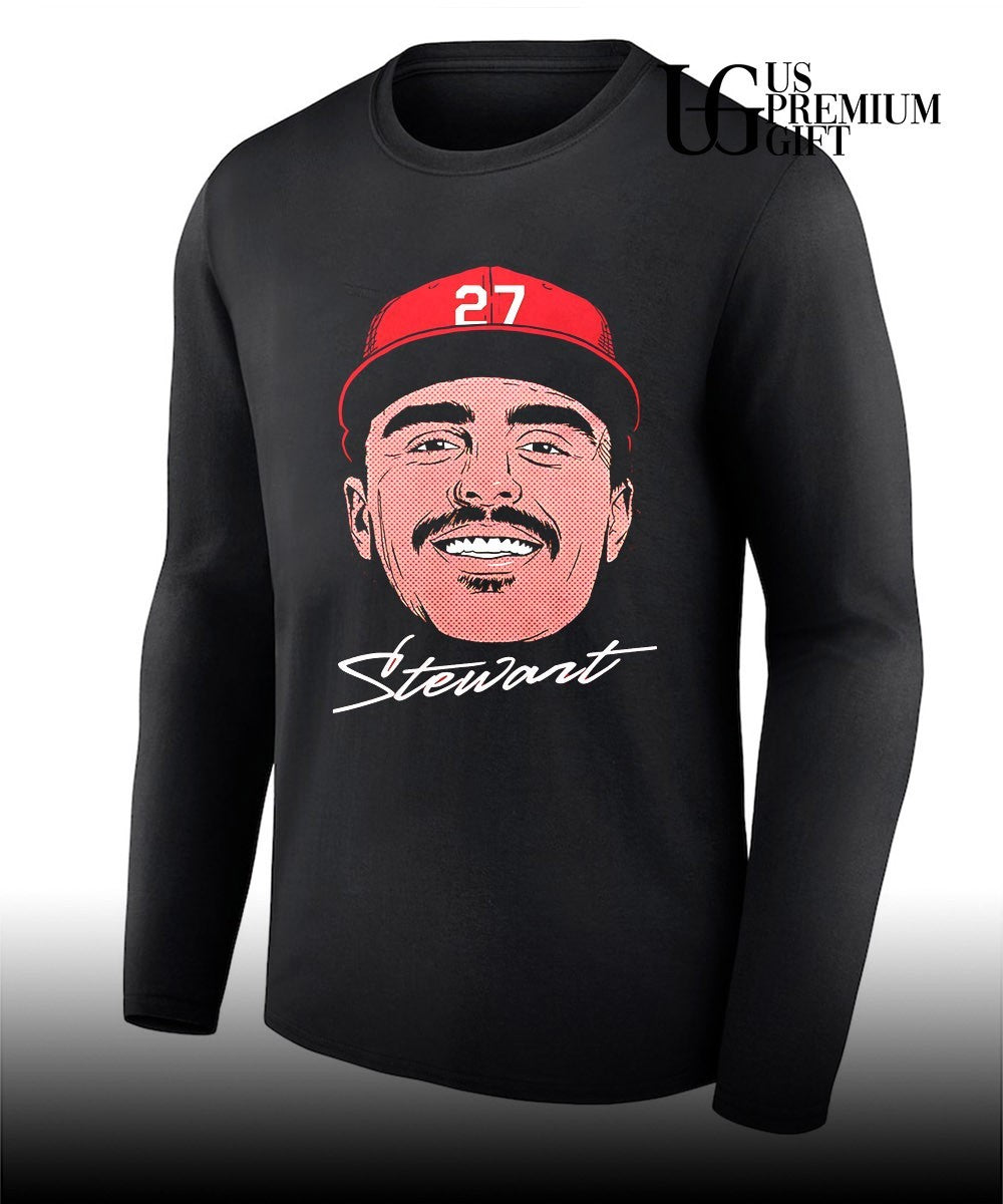 Sal Stewart beard Cincinnati Reds baseball big head signature shirt