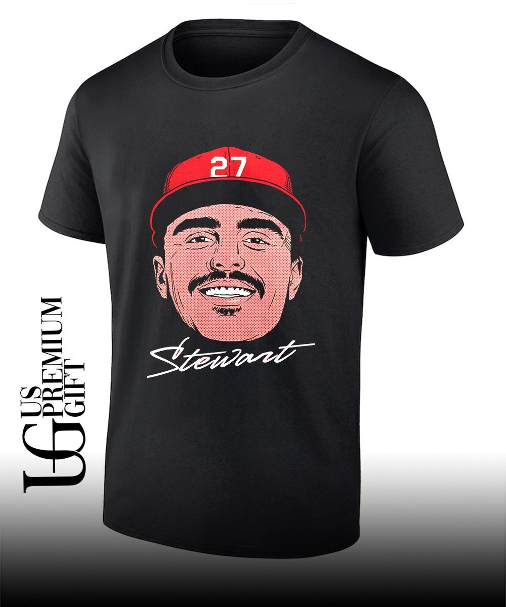 Sal Stewart beard Cincinnati Reds baseball big head signature shirt