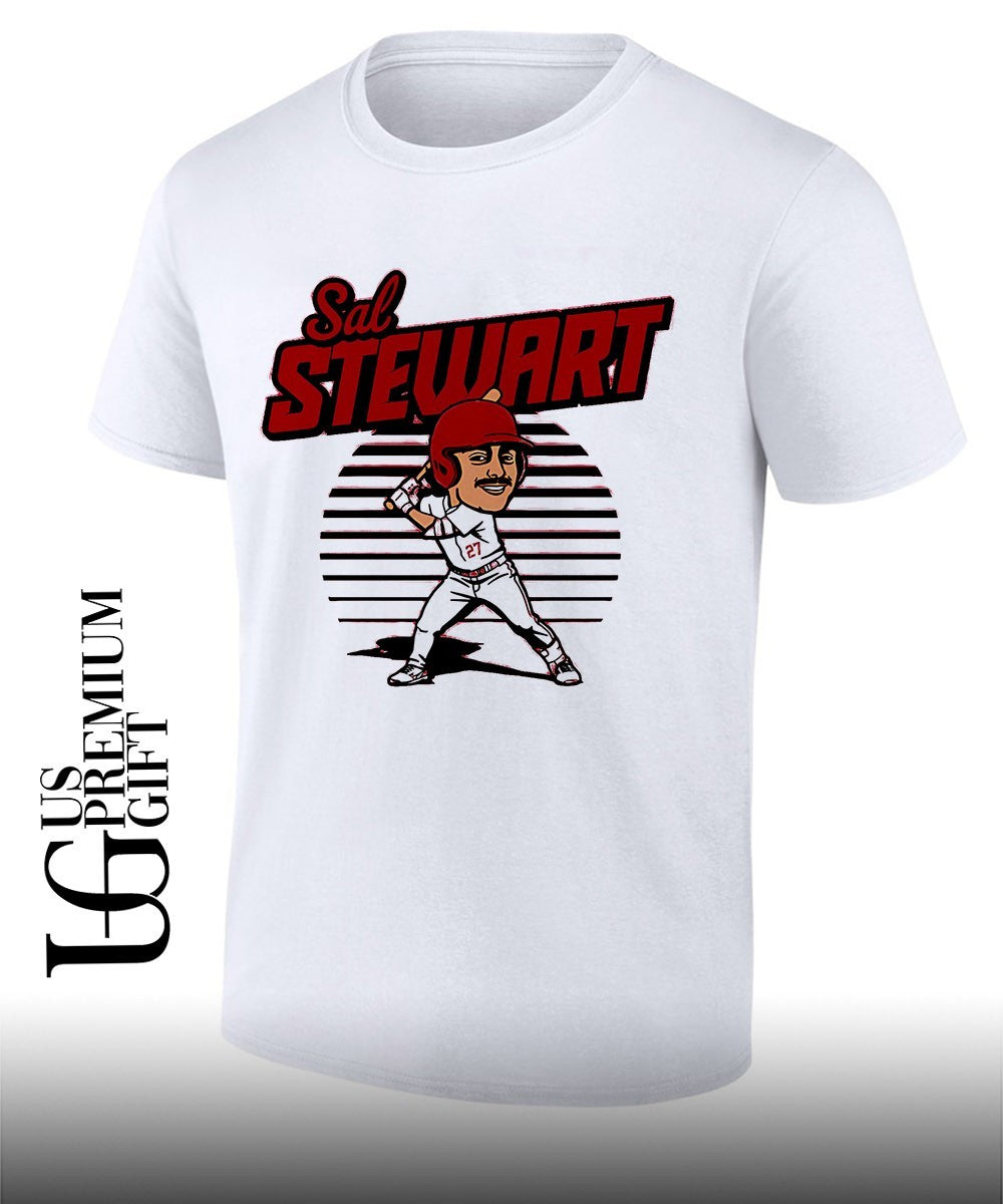 Salbert Sal Stewart 27 Cincinnati Reds baseball caricature toon shirt
