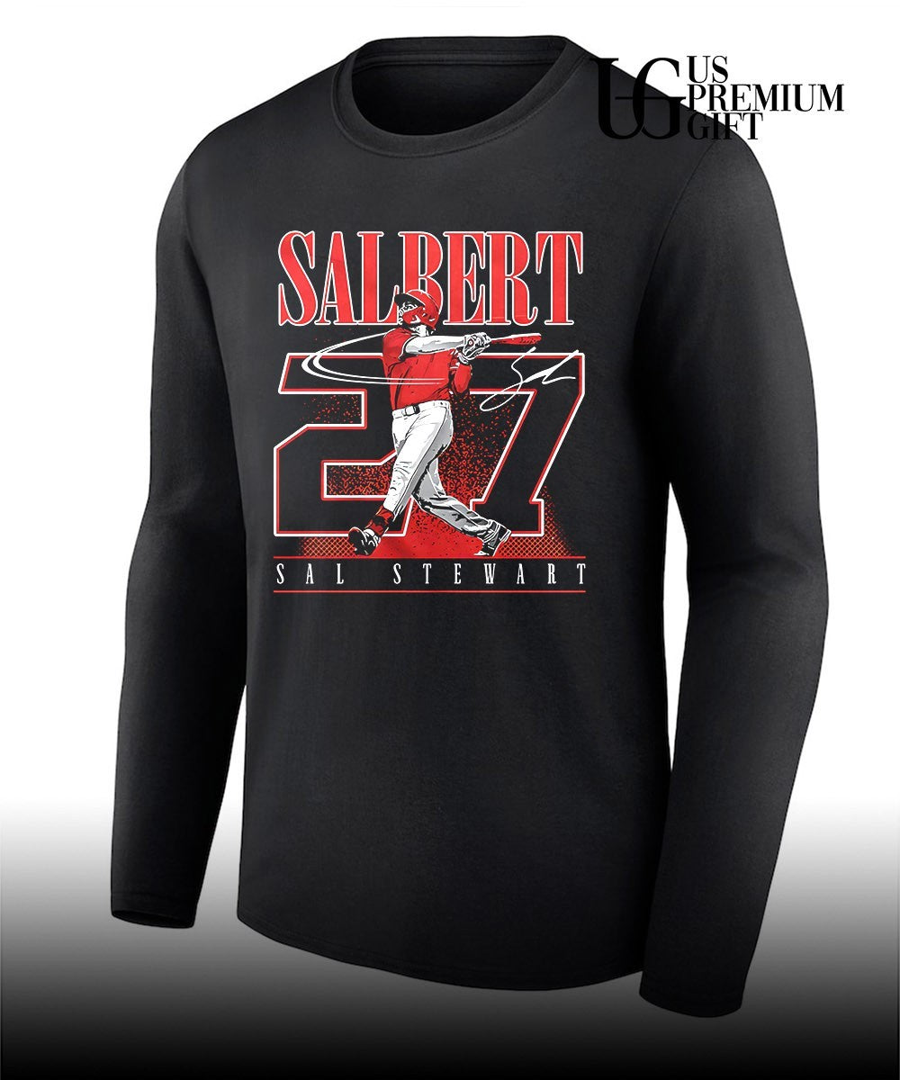 Salbert Sal Stewart 27 Cincinnati Reds baseball signature shirt