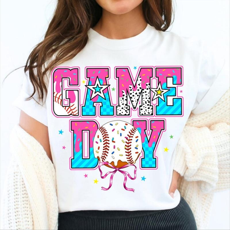 [Sale To 45% Off] Baseball Game Day T-Shirt, Baseball Mama T-Shirt, Baseball Donut T-Shirt, Baseball Bow Shirt Hoodie,...
