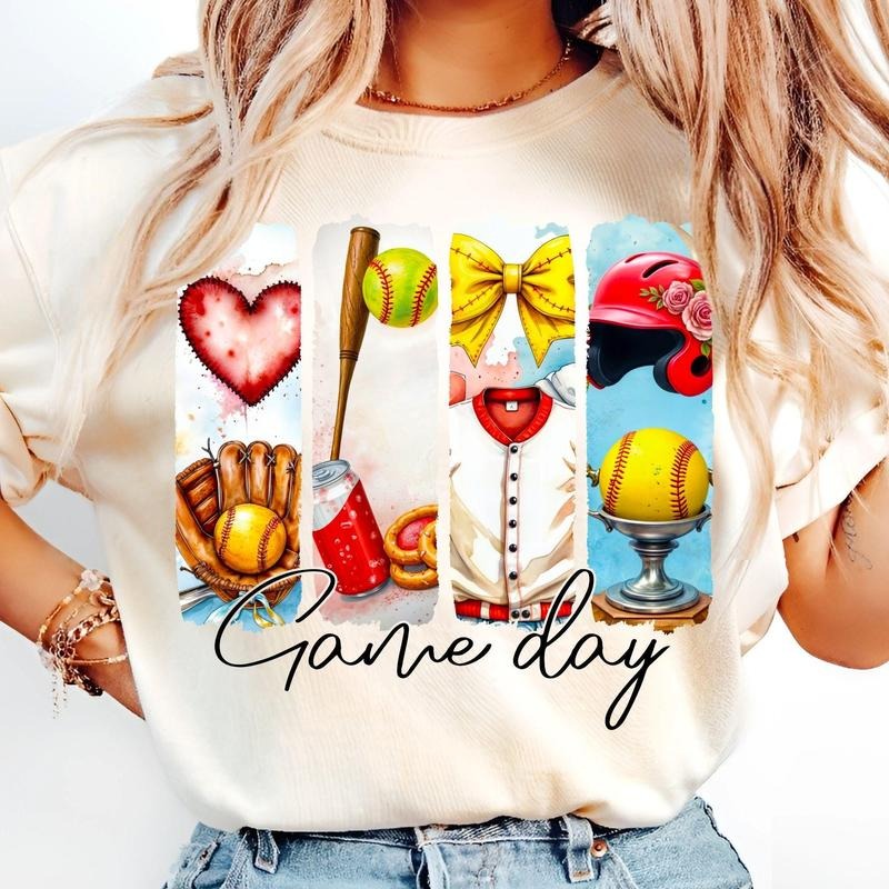 [Sale To 45% Off] Game Day Softball Coquette Shirt, Softball Bow T-Shirt, Softball Mama T-Shirt, Gift For Mom, Mother's...