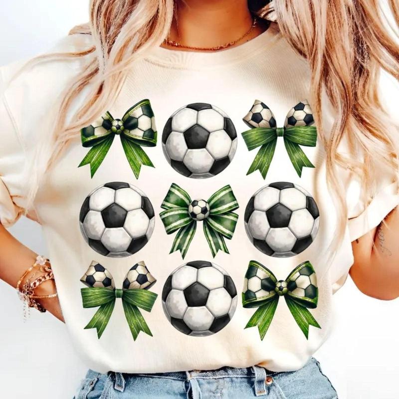 [Sale To 45% Off] Retro Soccer T-Shirt, Soccer Mama T-Shirt, Coquette Bow Soccer Shirt, Game Day Shirt, Gift for Moms,...