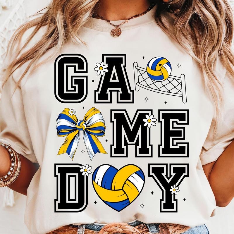 [Sale To 45% Off] Volleyball Game Day T-Shirt, Volleyball Mama Shirt, Mom Shirt, Coquette Volleyball Shirt, Gift For Mom...