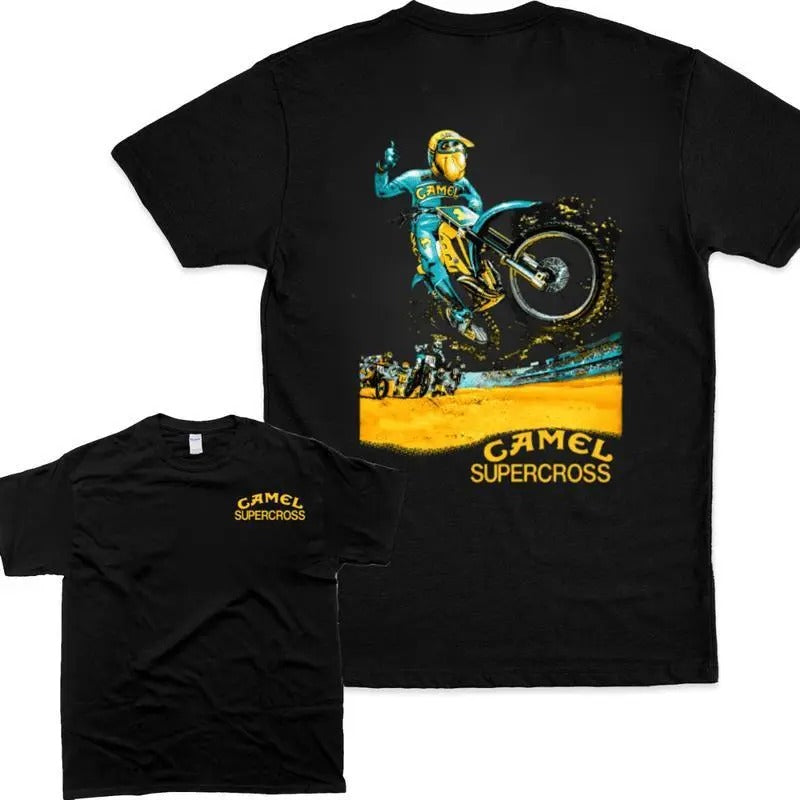 Camel Supercross T-shirt Vintage Motocross Racing Tee Retro Dirt Bike Shirt Hoodie, Sweatshirt | HypeDripTees.com