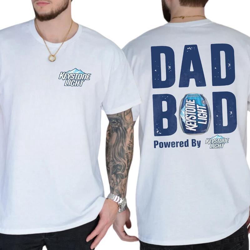 Keystone Light Dad Bod TShirt Unisex Soft Cotton Classic Fit Funny Beer Drinking Tee Casual Everyday Wear Perfect Gift...