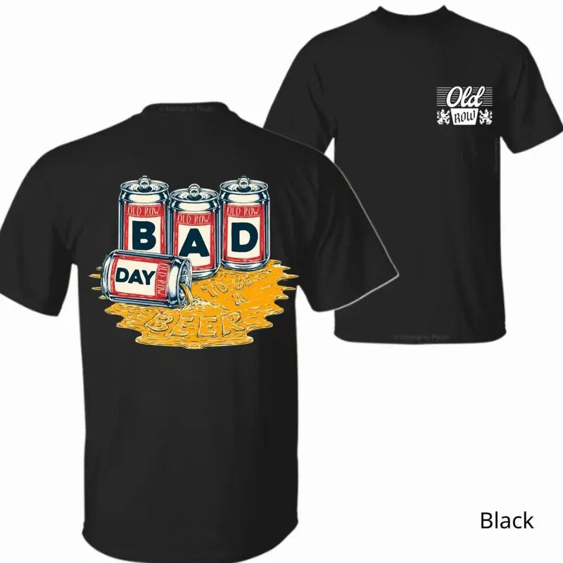 Old Row Beer Bad Day To Be A Beer Empties Short Sleeve 90s Retro Short Sleeve Vintage Shirt Graphic Tee 80s Crewneck...