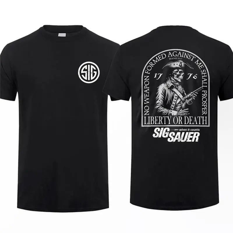 Sig Sauer Liberty Or Death T-shirt For Men For Women Tops Underwear Menswear Streetwear Hoodie, Sweatshirt | HypeDripTees.com