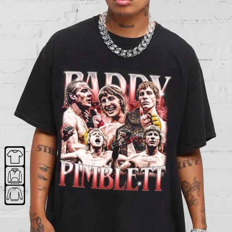 Retro Paddy Pimblett T-Shirt, Streetwear, 90s Bootleg T-Shirt, Gift For Dad, Funny Boxing Tee Hoodie, Sweatshirt