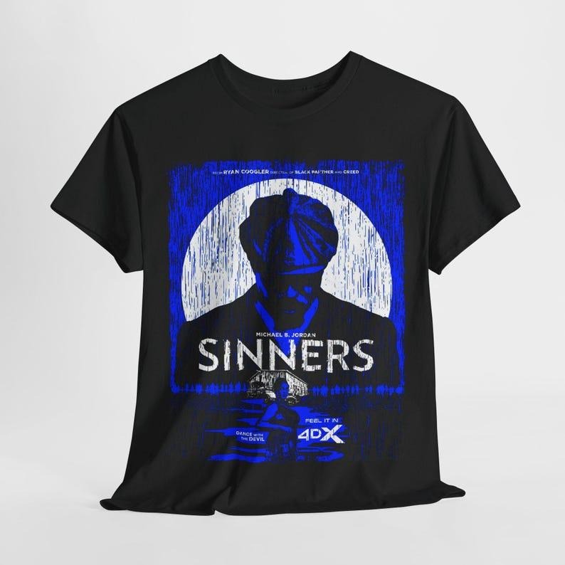 Sinners 2025 Action Movie Streetwear Unisex Graphic Short Sleeve T-Shirt Hoodie, Sweatshirt | HypeDripTees.com