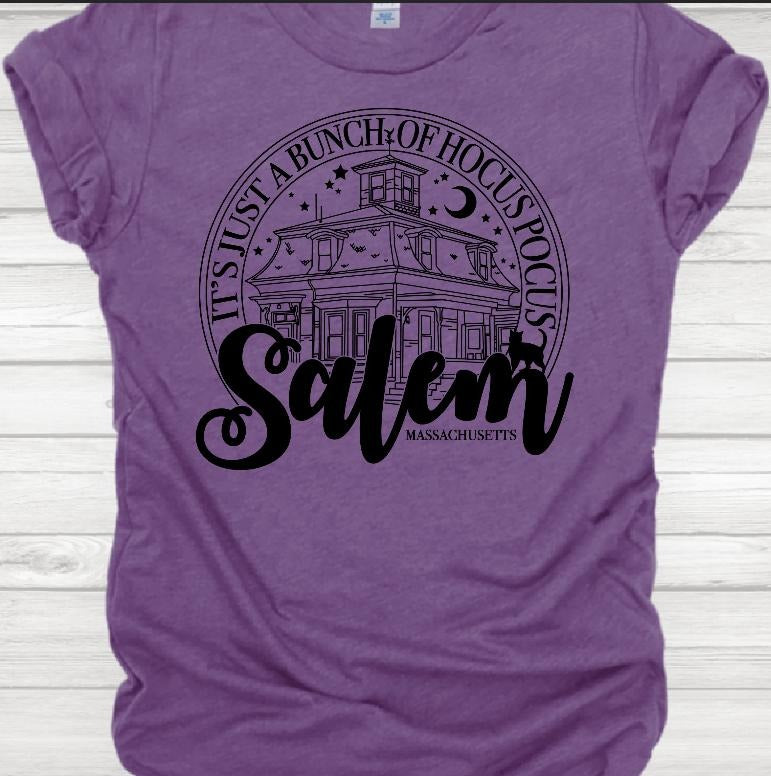 Salem Hocus Pocus T-shirt - Purple Casual Top with Graphic Design for Women Hoodie, Sweatshirt | HypeDripTees.com