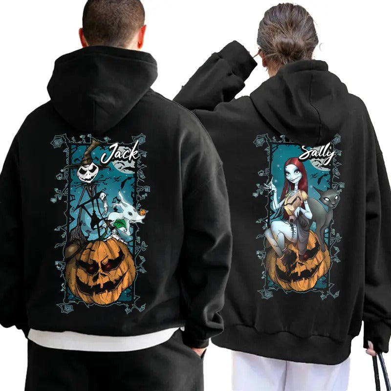 Sally Back Skeleton Shirt, Jack and Sally Couple Shirt, Vintage The Nightmare Before Christmas Jack Sally Couple ...