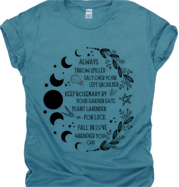 Salt Rosemary Lavender Luck | Practical Magic T-shirt Top Womenswear Comfortable Hoodie, Sweatshirt | HypeDripTees.com
