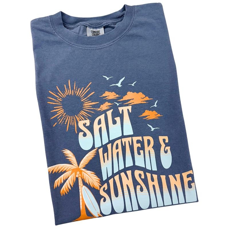 Salt Water & Sunshine Comfort Colors T-Shirt 'NLB' Hoodie, Sweatshirt | HypeDripTees.com