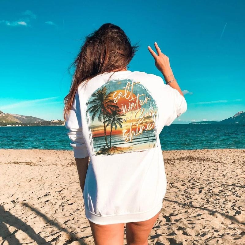 Salt Water Sunshine Png Beach Png Retro Summer Png Retro Png Summer Png Trendy Png Sublimation Designs Summer T Shirt Png...