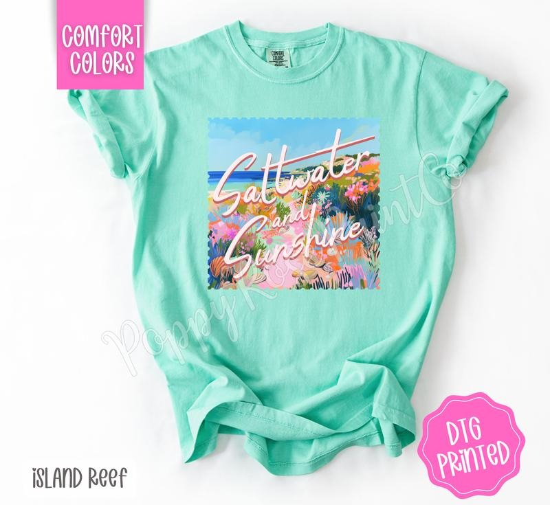 Saltwater Sunshine Shirt Comfort Colors Her 100% US Cotton Ethical Sustainable Production T-Shirts, Hoodie, Sweatshirt