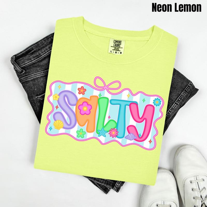 Salty Neon Striped Comfort Colors T-Shirt 'NLB' Hoodie, Sweatshirt | HypeDripTees.com