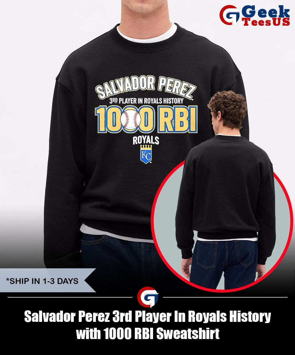 Salvador Perez 3rd Player In Royals History with 1000 RBI shirt