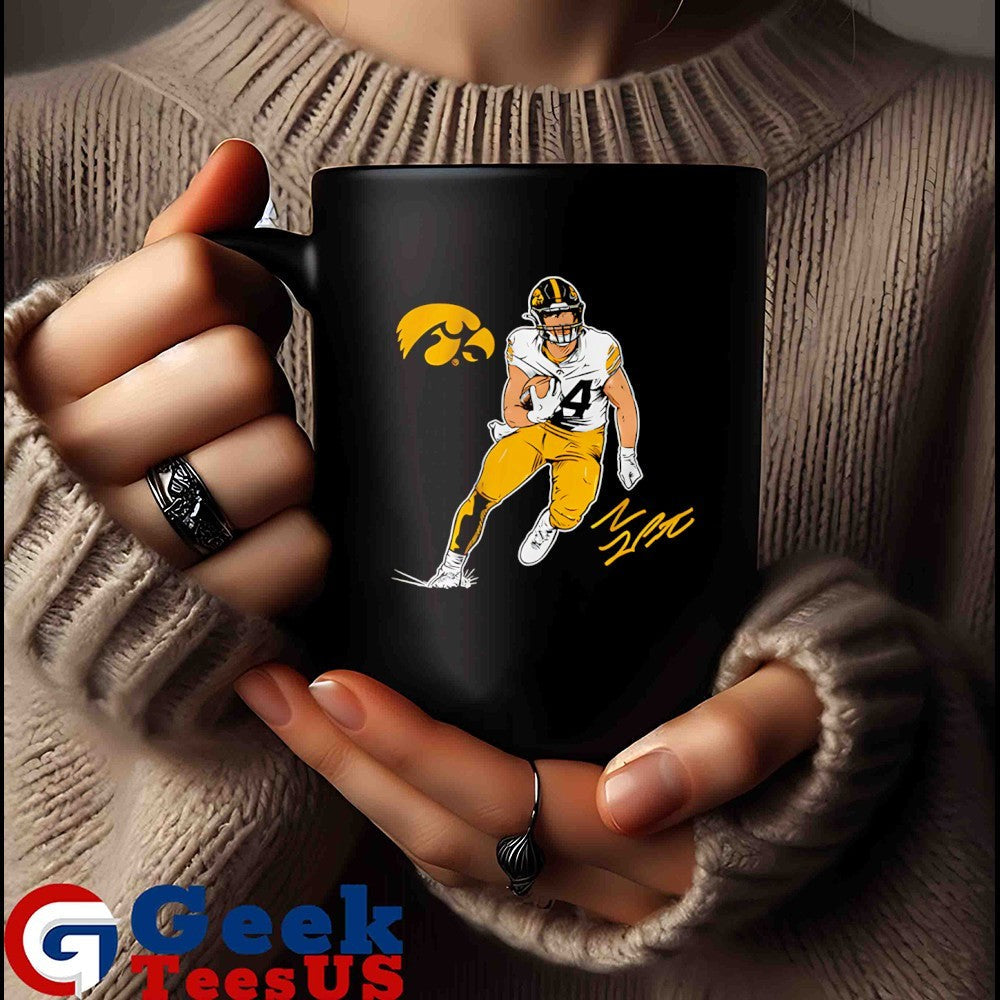 Sam LaPorta Iowa Hawkeyes football Superstar pose signature shirt
