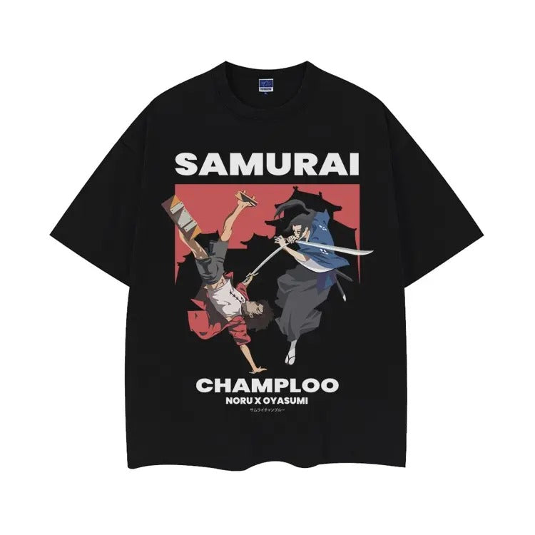 Samurai Champloo "Mugen and Jin" Vintage Oversized Tee