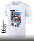 San Antonio Spurs vs Oklahoma City Thunder 2026 Western Conference Finals Matchup fragments shirt