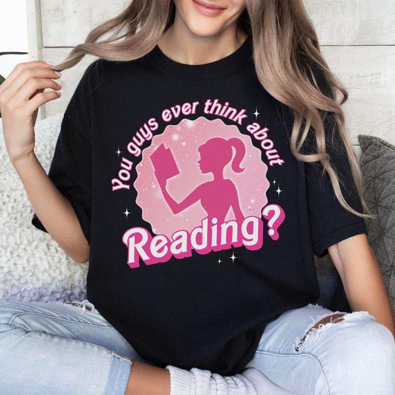 Sandjest Book Lover T-Shirt You Guys Ever Think About Reading Gift for Bookworm Librarians Hoodie, Sweatshirt