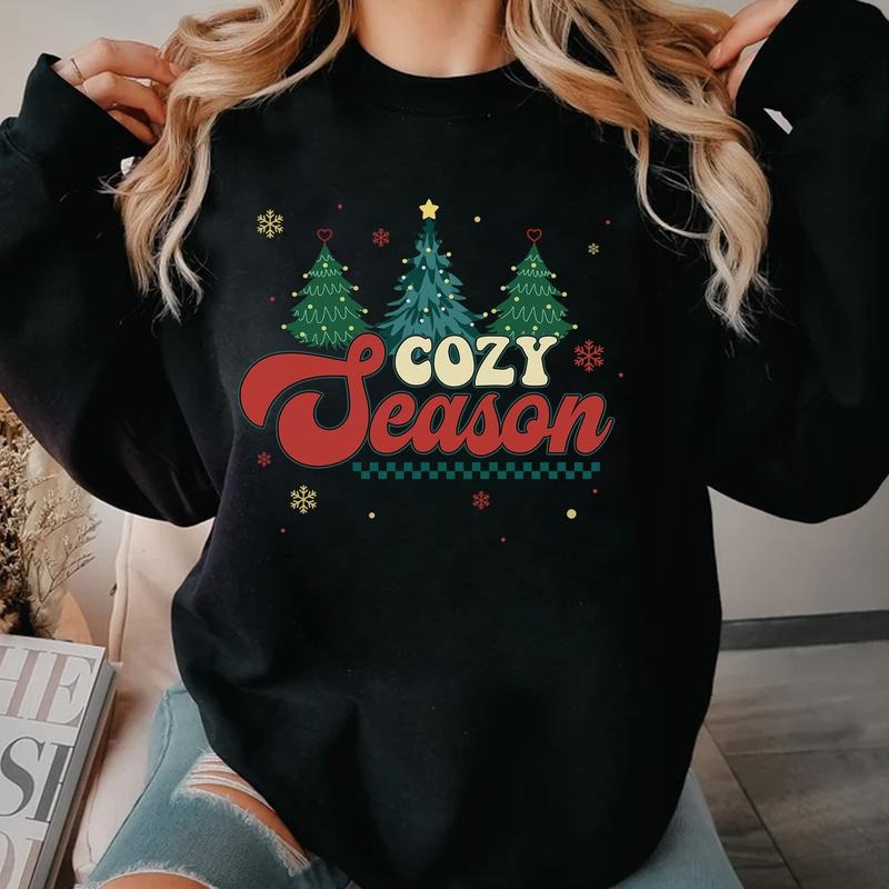 Sandjest Cozy Season Sweatshirt, Get Cozy Shirt, Cozy Season Merry Christmas, Christmas Tshirt, Winter Sweatshirt,...