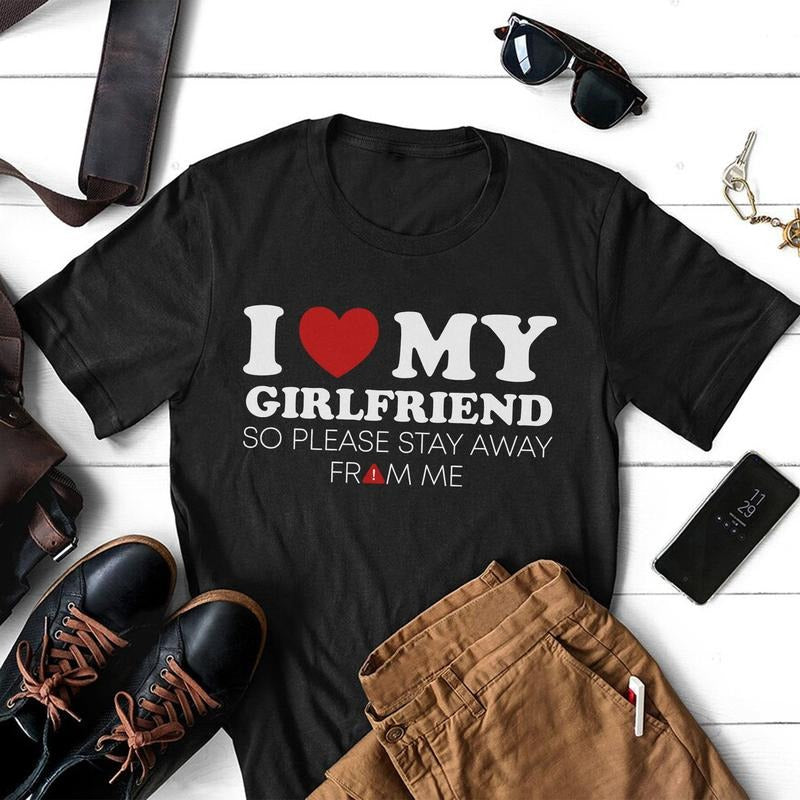 Sandjest Funny Shirt I Love My Girlfriend for Boyfriend Husband Boy Men Hoodie, Sweatshirt | HypeDripTees.com