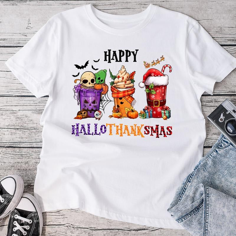 Sandjest Halloween Thanks Giving Christmas Shirt for Women Girl Friends T-shirt Gift for Holiday Xmas Hoodie, Sweatshirt