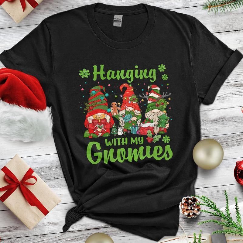 Sandjest Hanging With My Gnomies Shirt Christmas Gnomies Sweatshirt Xmas Family Shirt Funny Christmas Tee Hoodie