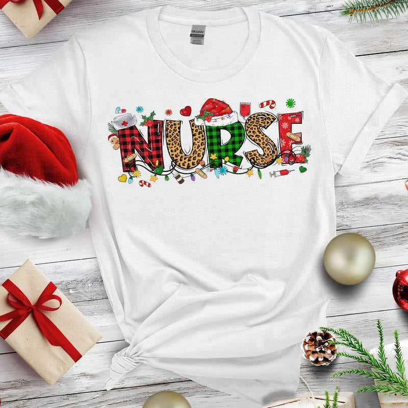 Sandjest Nurse Christmas T-Shirt Christmas Nursing Sweatshirt Nursing School T-Shirt Nurse Gift for Woman Hoodie